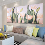 Unframed,Triptych,Flower,Tulip,Blossom,Canvas,Prints,Picture,Paintings