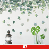 Tropical,Leaves,Plant,Flower,Sticker,Decor,Office,Decal,Mural