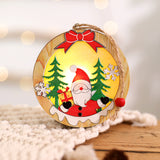 Luminous,Christmas,Wooden,Ornament,Light,Santa,Claus,Decor,Decorations