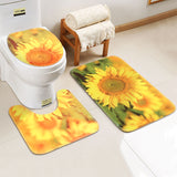 Sunflower,Waterproof,Polyester,Shower,Curtain,Bathroom,Carpet,Pedestal,Toilet,Cover