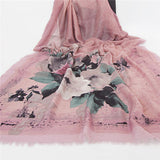 Women,Satin,Printing,Scarves,Breathable,Vintage,Cotton,Linen,Lightweight,Scarf