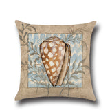 Conch,Seahorse,Seashell,Cushion,Cover,45*45cm,Cotton,Linen,Wedding,Decor,Throw,Pillow