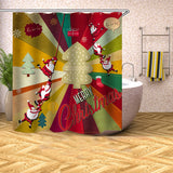 Christmas,Santa,Claus,Toilet,Cover,Carpet,Shower,Curtain