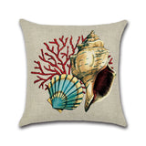 Snail,Printed,Cotton,Linen,Cushion,Cover,Concise,Beach,Style,Square,Decor,Pillow