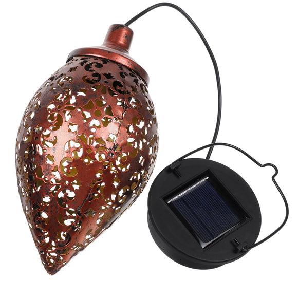 Solar,Power,Hanging,Lantern,Light,Metal,Garden,Decor,Rechargeable