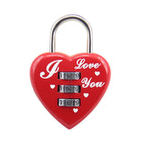 Heart,Shaped,Digit,Travel,Luggage,Resettable,Combination,Padlock,School,Gym&Sports,Locke