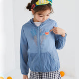 [FROM,Children's,Protection,Zipper,Jacket,Summer,Sunscreen,Breathable,Hooded,Kid's,Conditioning,Shirt