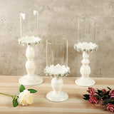 Nordic,White,Metal,Candle,Holder,Glass,Candlestick,Wedding,Decor