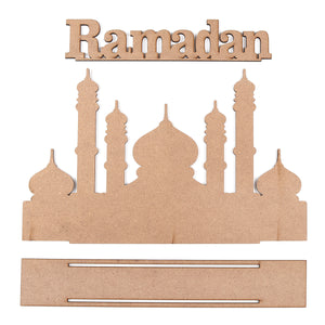 Mubarak,Ramadan,Islamic,Wooden,Calendar,Decorations