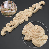 20X5cm,Carved,Onlay,Applique,Unpainted,Flower,Decoration