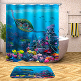 Turtle,Waterproof,Shower,Curtain,Bathroom,Curtains,Polyester,Fabric,Curtain