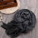 Women,Dirty,Cotton,Autumn,Winter,Protection,Solid,Brief,Ethnic,Style,Scarf,Shawl