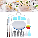 73Pcs,Rotating,Turntable,Decorating,Tools,Baking,Flower,Icing,Piping,Nozzle