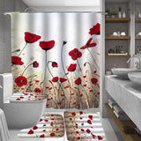 Painting,Shower,Curtain,Bathroom,Flower,Waterproof,Polyester,Fabric,Bathroom,Floor