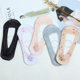 Women,Summer,Heart,Pattern,Antiskid,Socks,Shallow,Invisible,Socks