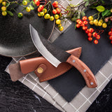 KCASA,Forged,Boning,Kitchen,Knife,Stainless,Steel,Cleaver,Chopper,Butcher,Outdoor,Survival,Camping,Hunting,Knife,Leather,Sheath,Cover