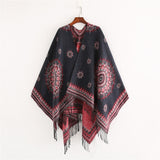 Artificial,Cashmere,130*150CM,Women,Winter,Vintage,Ethnic,Style,Scarf,Shawl,Tassel