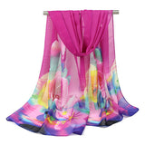 Women,Summer,Chiffon,Scarf,Travel,Flowers,Breathable,Shawl