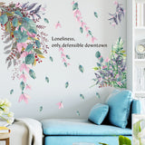 Green,Leaves,Creative,Stickers,Bedroom,Living,Dining,Kitchen,Vinyl,Decals,Murals