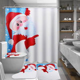 Christmas,Santa,Claus,Toilet,Cover,Curtain