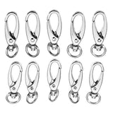 10Pcs,37.5mm,Silver,Alloy,Swivel,Spring,Trigger,8.5mm,Round