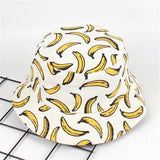 Women,Summer,Causal,Banana,Pineapple,Fruit,Printed,Bucket,Sunshade,Fisherman