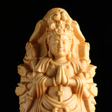 Boxwood,Carving,Statue,Bodhisattva,Sculpture,Pendant