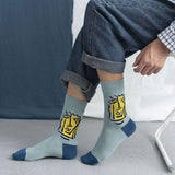 Unisex,Retro,Personality,Cotton,Patchwork,Color,Couple,Socks