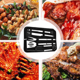 Stainless,Steel,Tableware,Outdoor,Picnic,Barbecue,Utensils,Portable,Cooking,Tools