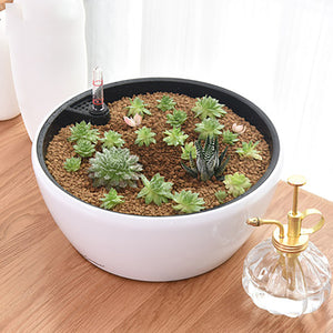 Automatic,Suction,Flowerpot,Round,Fleshy,Plants,Imitation,Ceramic,Balcony,Plastic,Watering,Planter