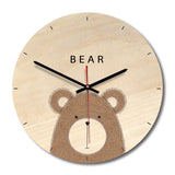 Wooden,Clock,Livingroom,Animal,Printing,Painting,Clock,Creative,Clock,Decor