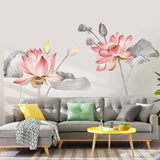 Lotus,Flower,Poster,Vinyl,Sticker,Removable,Decor,Chinese,Style