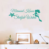 Letters,Style,Stickers,Paper,Creative,Mermaid,Shaped,Decorations,Removable,Decals