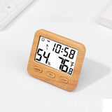 Electronic,Wooden,Digital,Temperature,Humidity,Meter,Indoor,Thermometer,Hygrometer,Weather,Station,Clock