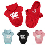 Winter,Princess,Crown,Printed,Clothes,Puppy,Hoodie