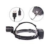 XANES,1800LM,XHP50,Headlamp,18650,Battery,Interface,Modes,Waterproof,Camping,Hiking,Cycling