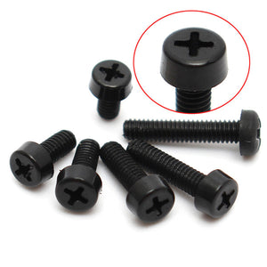 Black,Nylon,Screws,Phillips,Plastic,Round,Screw