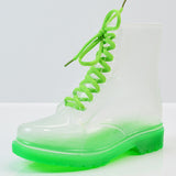 Transparent,Women,Martin,Boots,Print,Jelly,Boots,Shoes,Women,Clear,Boots