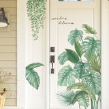 Green,Leaves,Stickers,Bedroom,Living,Dining,Kitchen,Vinyl,Decals,Murals