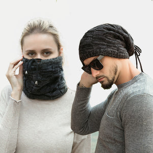 Unisex,Velvet,Winter,Outdoor,Protection,Headgear,Scarf,Beanie