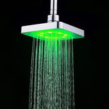 Adjustable,Light,Square,Shower,Stainless,Steel,Color,Changing,Temperature,Control,Bathroom,Showerhead