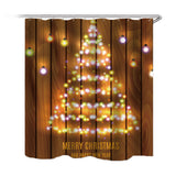 Wooden,Strip,Christmas,Bathroom,Shower,Curtain,Toilet,Cover