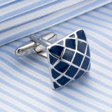 Elegant,French,Shirt,Cufflinks,Business,Plaid,Dress,Cuffs,Button