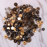 100Pcs,Metal,Mixed,Jeans,Buttons,Fasteners,Press,Popper,Denim,Jacket,Leather