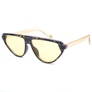 Womens,Leopard,Triangle,Small,Frame,Sunglasses,Outdoor,Eyewear