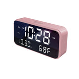 Loskii,Music,Alarm,Clock,Mirrow,Effect,Sound,Brightness,Control,Snooze,Function,Thermometer,Temperature,Display,Desktop,Clock