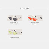 Unisex,Frameless,Metal,Small,Frame,Fashion,Street,Trend,Personality,Shape,Sunglasses