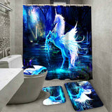 Bathroom,Horse,Shower,Curtain,Toilet,Cover,Pedestal,Nonslip