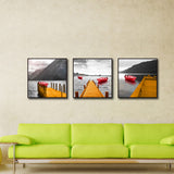 Miico,Painted,Three,Combination,Decorative,Paintings,Decoration