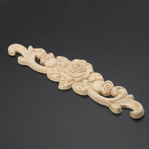 20X5cm,Carved,Onlay,Applique,Unpainted,Flower,Decoration